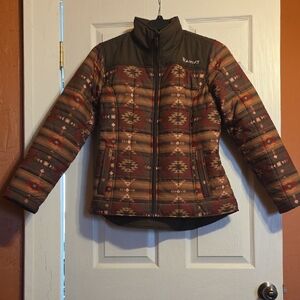 New, Without Tags..Never Worn Ariat Women's Brown Patterned Puffer Jacket